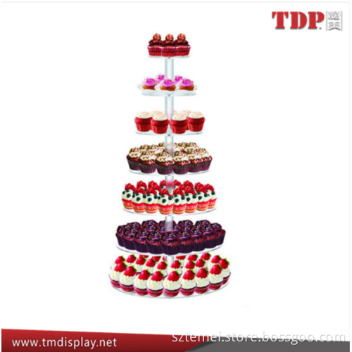 wholesale 3 4 5 6 7 8 tier round clear stand cupcake mini cupcake stand 5 tier cupcake stand acrylic cupcake stand for wedding
